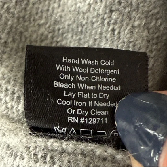 Jenni Kayne Gray Sweater Size M Long Sleeve Wool Cashmere Knit Casual Preppy - Picture 9 of 9